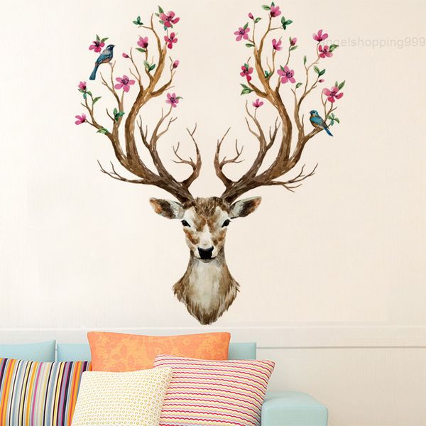 artificial reindeer wallpaper self adhesive poster home living room saloon store decor flower deer head wall sticker
artificial reindeer wallpaper self adhesive poster home living room saloon store decor flower deer head wall sticker