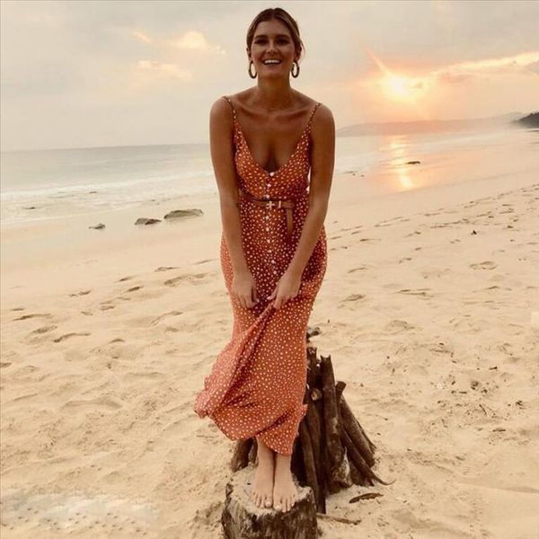 women dot boho long maxi dress woman lady party summer beach v neck backless sundress streetwear vestidos 2020 new arrival, Black;gray
women dot boho long maxi dress woman lady party summer beach v neck backless sundress streetwear vestidos 2020 new arrival, Black;gray