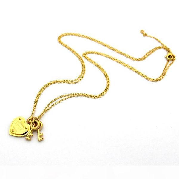 titanium steel jewelry t letter love peach heart double key double-layer women's foreign trade heart-shaped necklace bracelet, Silver
titanium steel jewelry t letter love peach heart double key double-layer women's foreign trade heart-shaped necklace bracelet, Silver
