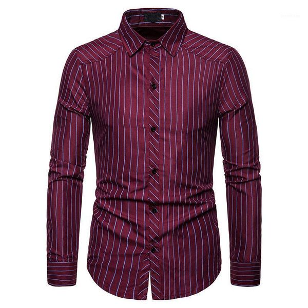 men's fashion red striped shirt 2020 brand new classic business social shirt male casual slim fit long sleeve for men1, White;black
men's fashion red striped shirt 2020 brand new classic business social shirt male casual slim fit long sleeve for men1, White;black