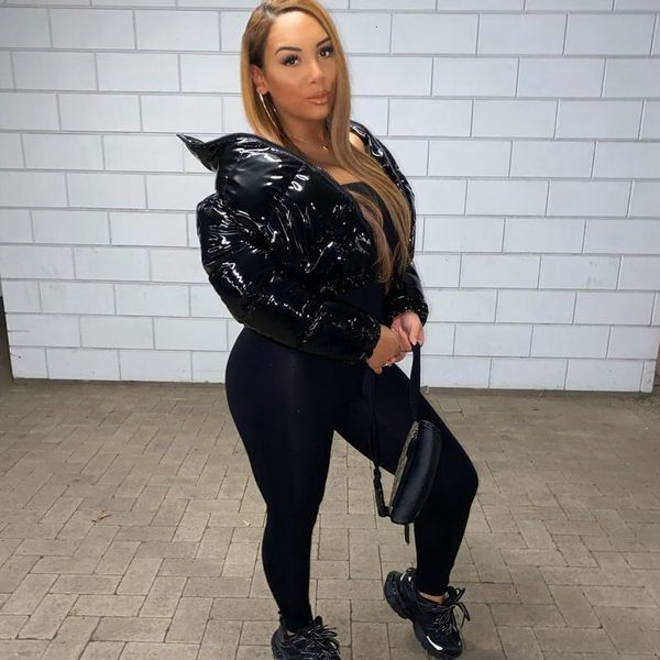 bright pu faux fur leather winter coats for women cropped puffer jacket clothing warm parka long sleeve bubble coats, Black
bright pu faux fur leather winter coats for women cropped puffer jacket clothing warm parka long sleeve bubble coats, Black