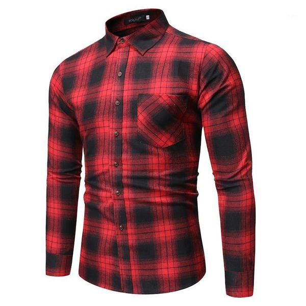 classic plaid shirt men 2020 england fashion lapel long sleeve casual shirts single breasted hip hop streetwear slim plus size1, White;black
classic plaid shirt men 2020 england fashion lapel long sleeve casual shirts single breasted hip hop streetwear slim plus size1, White;black
