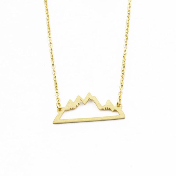 pendant necklaces stainless steel mountain snowy necklace women hiking jewelry fashion gold color ketting collier femme 2021, Silver
pendant necklaces stainless steel mountain snowy necklace women hiking jewelry fashion gold color ketting collier femme 2021, Silver