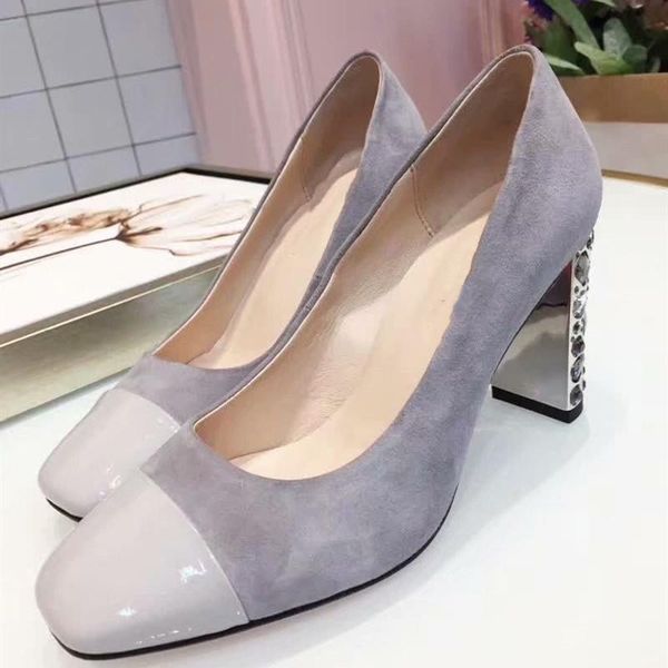 women high heel shoes rhinestone decor genuine leather female shoe spring autumn casual square toe, Black
women high heel shoes rhinestone decor genuine leather female shoe spring autumn casual square toe, Black