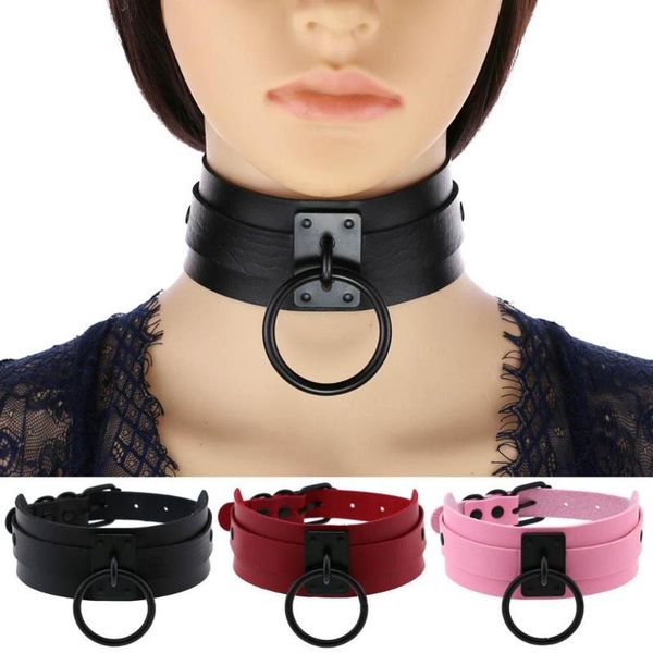 new wild punk gothic big alloy black o circle pendant necklace collar women choker colier gift female white pu leather jewelry, Golden;silver
new wild punk gothic big alloy black o circle pendant necklace collar women choker colier gift female white pu leather jewelry, Golden;silver