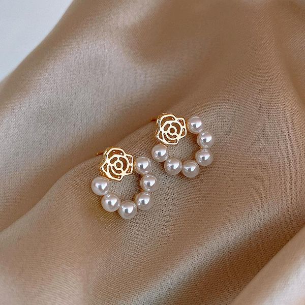 elegant metal petal pearl unusual earrings rose pendant earrings for woman jewelry party girl unusual 2021 trend, Silver
elegant metal petal pearl unusual earrings rose pendant earrings for woman jewelry party girl unusual 2021 trend, Silver
