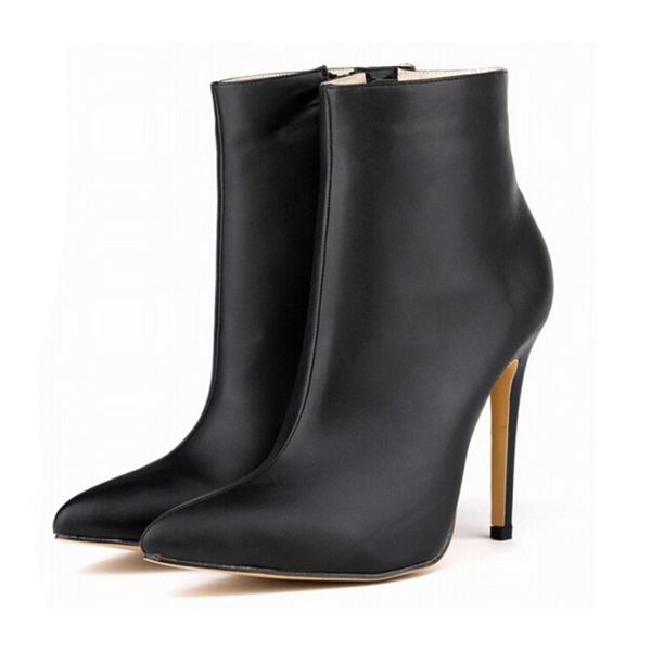 pointed boots nice spring autumn women boots fine with heel ankle paint leather fashion candy colors w858, Black
pointed boots nice spring autumn women boots fine with heel ankle paint leather fashion candy colors w858, Black