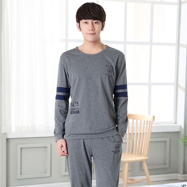 long sleeve homewear cotton pajama sets for men autumn winter casual striped o-neck pyjama male lounge clothes 201109, Black;brown
long sleeve homewear cotton pajama sets for men autumn winter casual striped o-neck pyjama male lounge clothes 201109, Black;brown