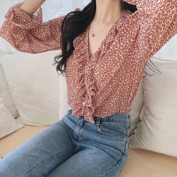 women's blouses kawaii girl ulzzang floral v-neck ruffled blouse lady ulzzang harajuku ins for women lovely retro cute tunic1, White
women's blouses kawaii girl ulzzang floral v-neck ruffled blouse lady ulzzang harajuku ins for women lovely retro cute tunic1, White