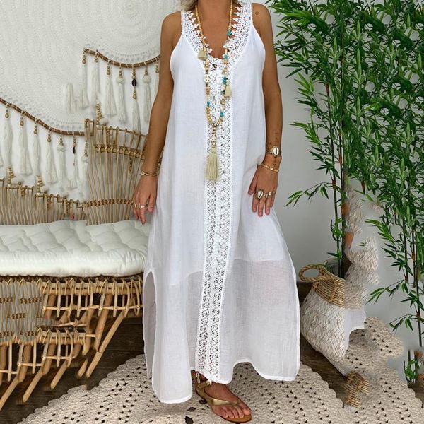 casual dresses elegant lace patchwork long dress shirt vintage women summer plus size off shoulder sleeveless party bodycon sundress 2021, Black;gray
casual dresses elegant lace patchwork long dress shirt vintage women summer plus size off shoulder sleeveless party bodycon sundress 2021, Black;gray
