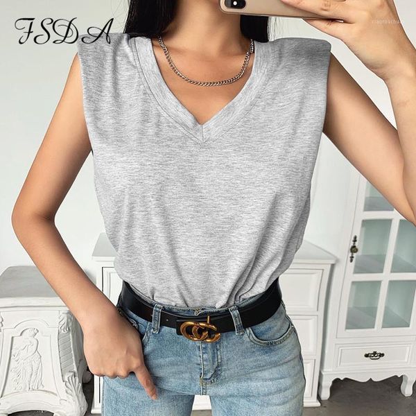 fsda women v neck sleeveless t shirt women gray off shoulder pad summer 2020 basic shirts casual shirts ladies sexy1, White
fsda women v neck sleeveless t shirt women gray off shoulder pad summer 2020 basic shirts casual shirts ladies sexy1, White