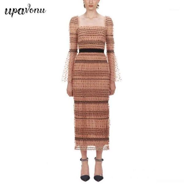 mesh dress women 2020 spring square collar polka dot maxi long bodycon runway designer dresses party dresses vestidos1, Black;gray
mesh dress women 2020 spring square collar polka dot maxi long bodycon runway designer dresses party dresses vestidos1, Black;gray