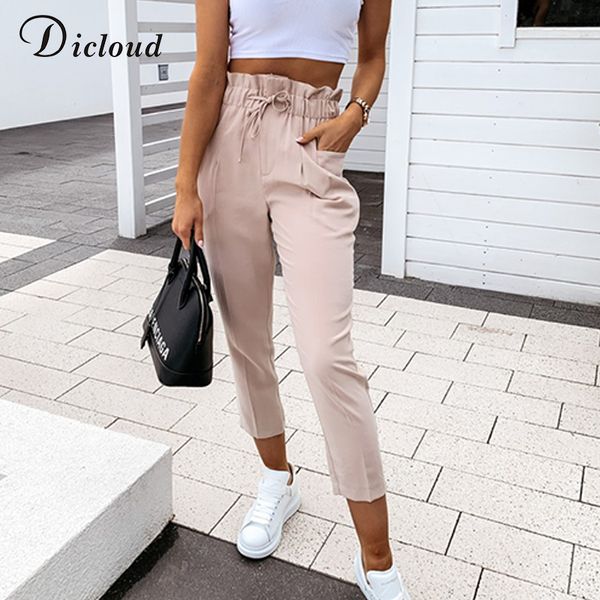 dicloud casual high waist khaki pants women autumn brown ladies office trousers drawstring pocket female pencil pants 2020 1020, Black;white
dicloud casual high waist khaki pants women autumn brown ladies office trousers drawstring pocket female pencil pants 2020 1020, Black;white