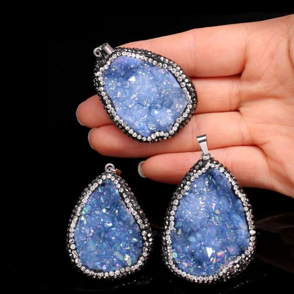 charms natural stone blue quartz crystal pendant agates druzy pendulum charm necklace pendants jewelry making reiki healing gift, Bronze;silver
charms natural stone blue quartz crystal pendant agates druzy pendulum charm necklace pendants jewelry making reiki healing gift, Bronze;silver