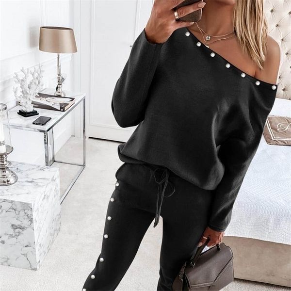 women off shoulder tracksuit set elegant beads leopard print sports jogger suit female pocket and long pants 2pcs 220315, White
women off shoulder tracksuit set elegant beads leopard print sports jogger suit female pocket and long pants 2pcs 220315, White