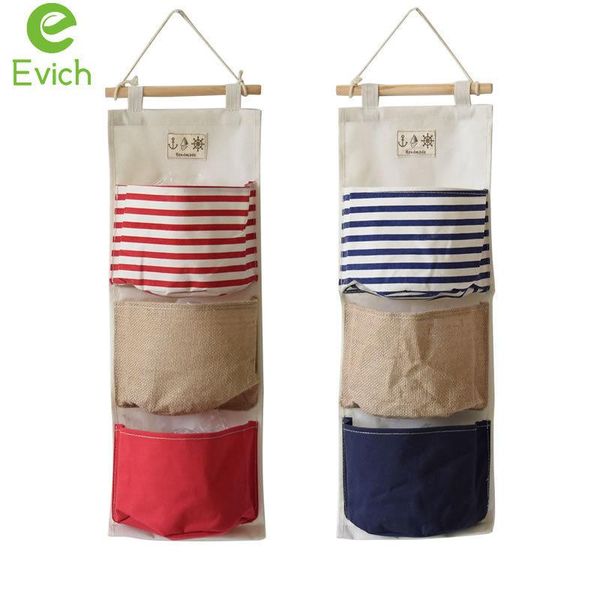 evich cotton and linen hanging bag wall home wall decoration three pockets stitching storage convenient and durable bag jy074
evich cotton and linen hanging bag wall home wall decoration three pockets stitching storage convenient and durable bag jy074