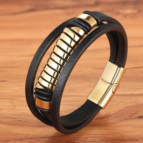 cross style multi layer design stainless steel fashion men's leather bracelet classic gift for men 5 different styles choose h bbyqpl, Golden;silver
cross style multi layer design stainless steel fashion men's leather bracelet classic gift for men 5 different styles choose h bbyqpl, Golden;silver