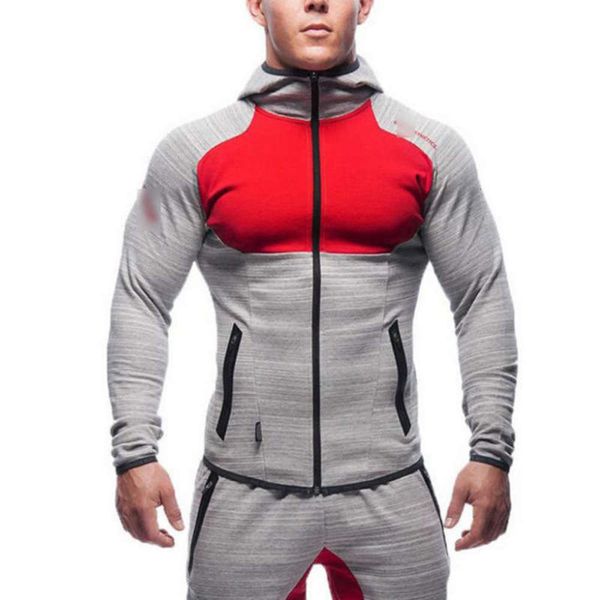 new men's spring and autumn brother muscle fitness running hooded sweater coat, Gray
new men's spring and autumn brother muscle fitness running hooded sweater coat, Gray