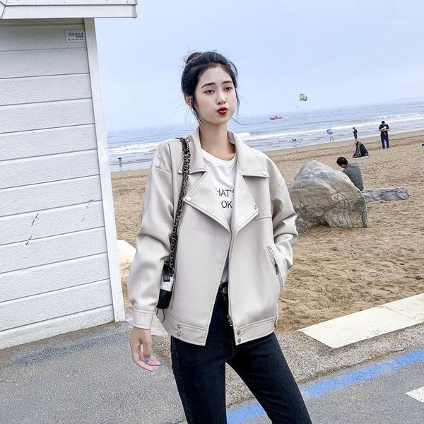 basic coats ladies oversized outerwear aelegantmis new women casual loose faux leather jacket soft pu leather moto biker jacket1, Black
basic coats ladies oversized outerwear aelegantmis new women casual loose faux leather jacket soft pu leather moto biker jacket1, Black