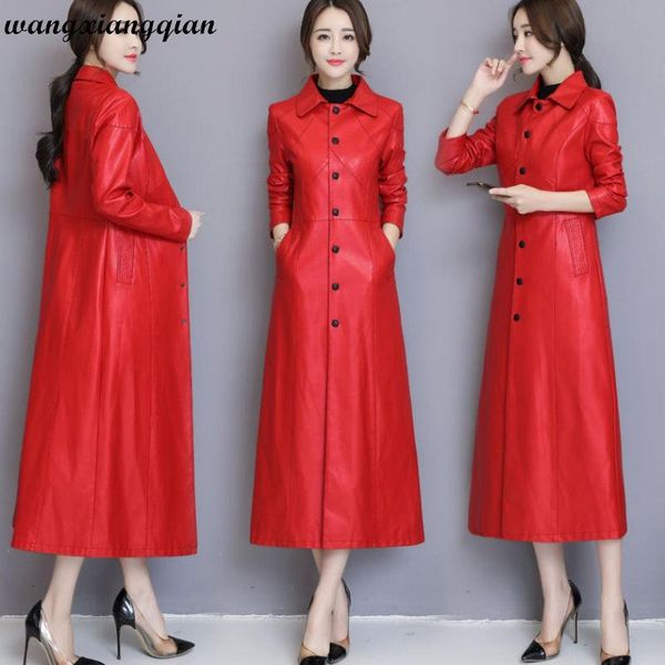 autumn winter 5xl leather windbreaker women's fashion pu overcoat mid-length temperament thick casual leather trench coat z97, Black
autumn winter 5xl leather windbreaker women's fashion pu overcoat mid-length temperament thick casual leather trench coat z97, Black