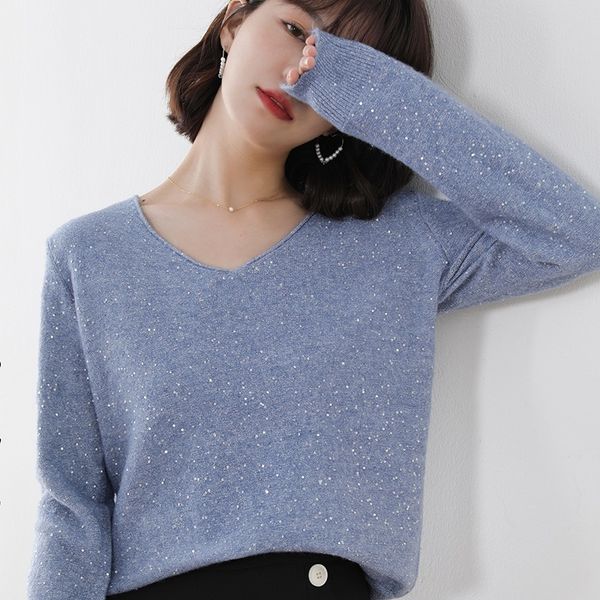 2021 warm trade sequins women's shirts 100% wool knitted or crocheted oneck winter 7 standard female jumpers jnd0, White;black
2021 warm trade sequins women's shirts 100% wool knitted or crocheted oneck winter 7 standard female jumpers jnd0, White;black