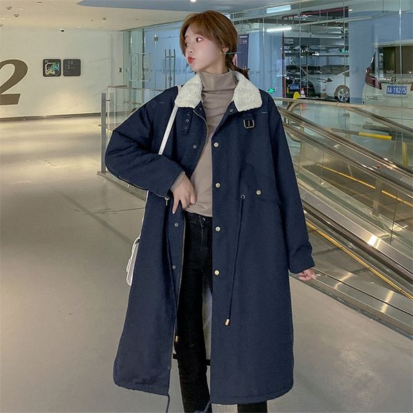 x-long women's winter down jacket turn down collar solid loose female cold coat covered button plus size casual outwear ladies 201103, Black
x-long women's winter down jacket turn down collar solid loose female cold coat covered button plus size casual outwear ladies 201103, Black
