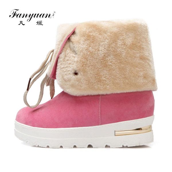 boots fanyuan fashion lace-up wedges ankle winter warm plush snow solid cross-tied fur botas mujer women shoes, Black
boots fanyuan fashion lace-up wedges ankle winter warm plush snow solid cross-tied fur botas mujer women shoes, Black
