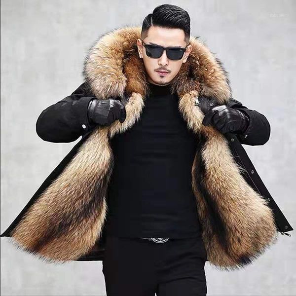 winter men outerwear warm raccoon fur jacket imitation fur parkas men parkas liner jackets male hooded cold-resistant1, Black
winter men outerwear warm raccoon fur jacket imitation fur parkas men parkas liner jackets male hooded cold-resistant1, Black