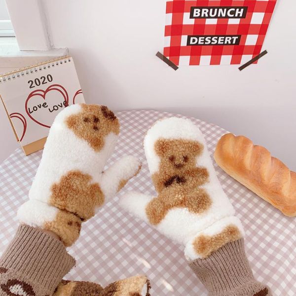 1pair Women Winter Soft Gloves Cartoon Bear Plush Warm Mittens Female Cute Full Fingers Gloves Christmas Gift for Girl, Blue;gray
1pair Women Winter Soft Gloves Cartoon Bear Plush Warm Mittens Female Cute Full Fingers Gloves Christmas Gift for Girl, Blue;gray
