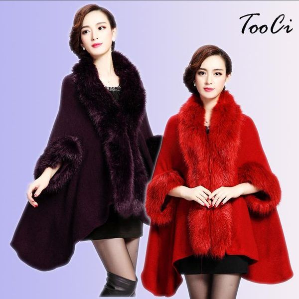 2018 europe style fashion winter women faux fur coat poncho cape outerwear feminino casaquinho cardigan shawl cloak 5 colours1, Black
2018 europe style fashion winter women faux fur coat poncho cape outerwear feminino casaquinho cardigan shawl cloak 5 colours1, Black