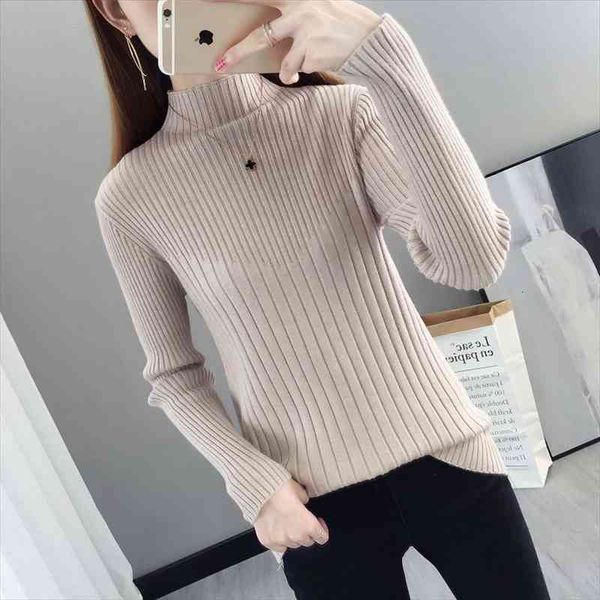 style foreign style knitting autumn and winter bottom coat slim fit foreign pullover korean long sleeve, White;black
style foreign style knitting autumn and winter bottom coat slim fit foreign pullover korean long sleeve, White;black