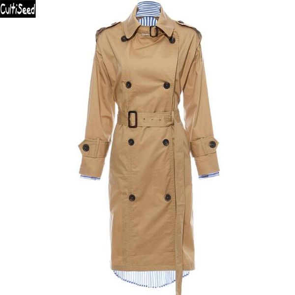 women's trench coats cultiseed women fashion coat female striped patchwork cotton double breasted outwear office work party long, Tan;black
women's trench coats cultiseed women fashion coat female striped patchwork cotton double breasted outwear office work party long, Tan;black