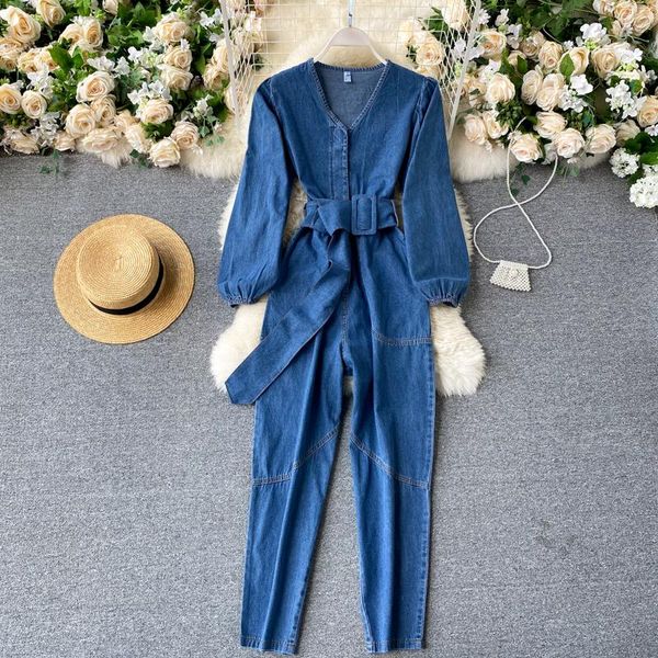 zosol retro one piece pants autumn wear 2020 new ladies' temperament v-neck design feeling waist closing jeans, Black;white
zosol retro one piece pants autumn wear 2020 new ladies' temperament v-neck design feeling waist closing jeans, Black;white