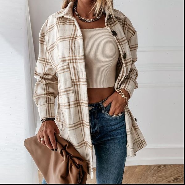 ayualin long sleeve plaid overshirt womens jacket vinatge loose casual boho autumn warm coats 2021 streetwear oversized outwear, Black;brown
ayualin long sleeve plaid overshirt womens jacket vinatge loose casual boho autumn warm coats 2021 streetwear oversized outwear, Black;brown