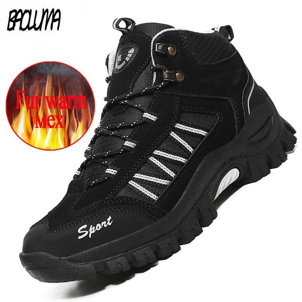 winter new men's boots thick plush warm men's snow boots classic fashion ankle outdoor waterproof hiking, Black
winter new men's boots thick plush warm men's snow boots classic fashion ankle outdoor waterproof hiking, Black