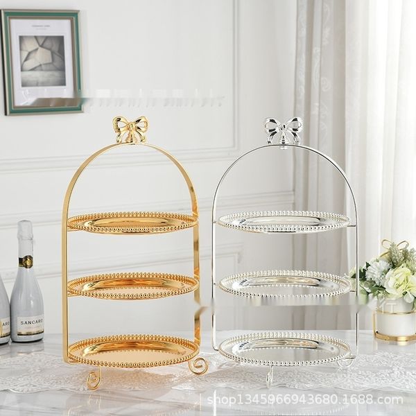 gnbuk three-layer bow rack palace tray silver-plated rack tray dessert table west point plate cake cake hctuy
gnbuk three-layer bow rack palace tray silver-plated rack tray dessert table west point plate cake cake hctuy