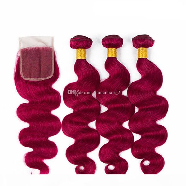 99j human hair weaves body wave lace closure with bundles virgin brazilian human hair 3 bundles wine red hair with 4x4 lace closure, Black;brown
99j human hair weaves body wave lace closure with bundles virgin brazilian human hair 3 bundles wine red hair with 4x4 lace closure, Black;brown