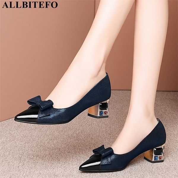 allbitefo sweet bowtie full genuine leather brand high heeks office ladies shoes women high heel shoes party women heels lj200928, Black
allbitefo sweet bowtie full genuine leather brand high heeks office ladies shoes women high heel shoes party women heels lj200928, Black