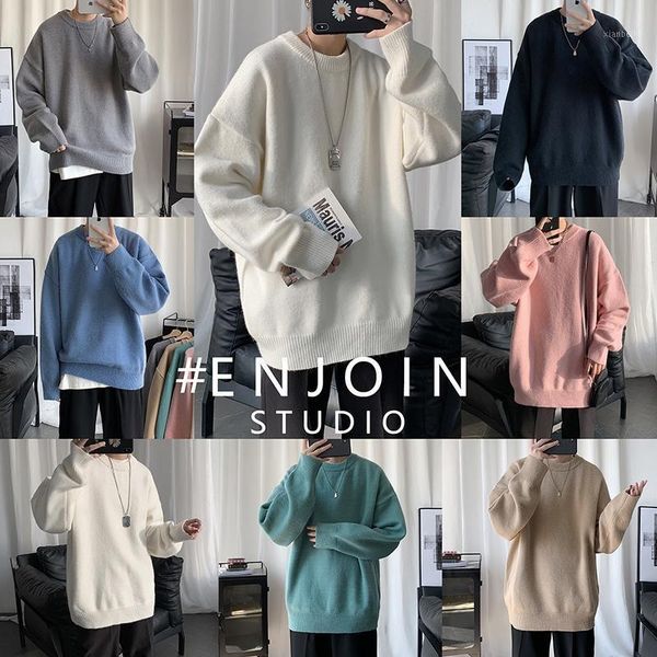 japanese fashion man sweaters crewneck casual loose winter pullover oversized man sweaters pull hiver men's clothing db60my1, White;black
japanese fashion man sweaters crewneck casual loose winter pullover oversized man sweaters pull hiver men's clothing db60my1, White;black