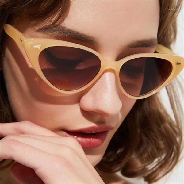 sunglasses cat eye triangle women brand designer retro 90s shades plastic beige sun glasses female small eyewear uv4001, White;black
sunglasses cat eye triangle women brand designer retro 90s shades plastic beige sun glasses female small eyewear uv4001, White;black