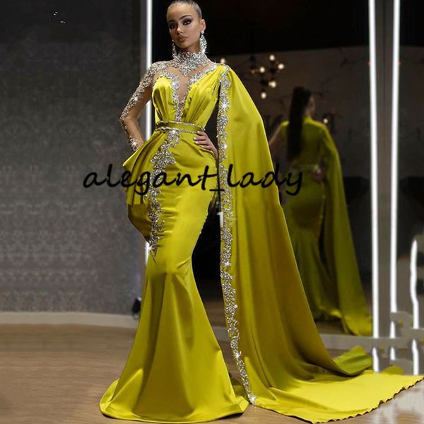 lemon high neck evening formal dresses with long sleeve cape 2021 sparkly crystal kaftan caftan arabic prom gowns vestidos de, Black
lemon high neck evening formal dresses with long sleeve cape 2021 sparkly crystal kaftan caftan arabic prom gowns vestidos de, Black