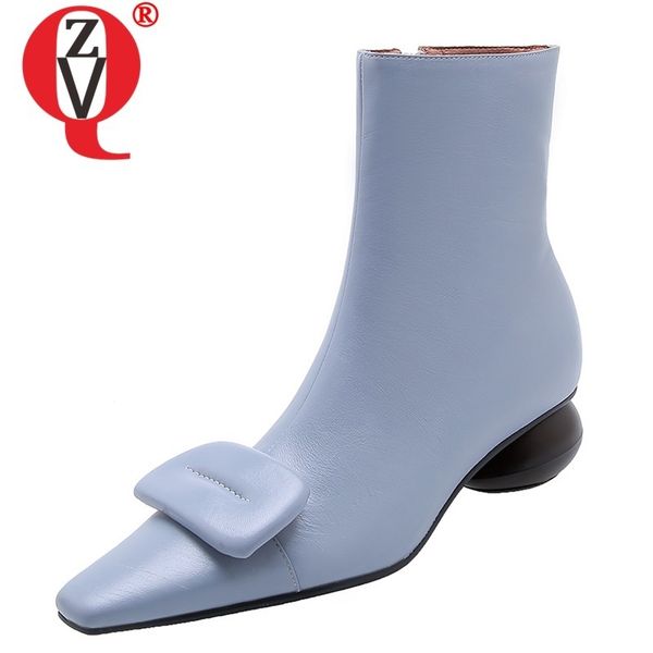 zvq spring autumn new fashion ankle boots outside mid heels square toe genuine leather zip women shoes drop shipping size 33-40 lj201030, Black
zvq spring autumn new fashion ankle boots outside mid heels square toe genuine leather zip women shoes drop shipping size 33-40 lj201030, Black