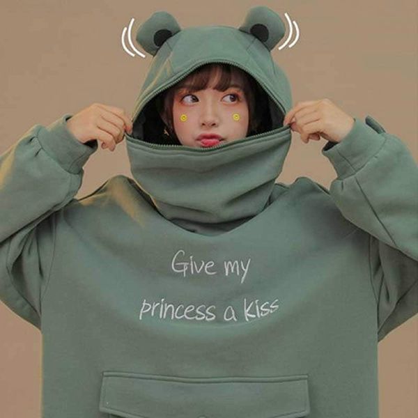 frog hoodie women thick fleece embroidery letters autumn loose sweatshirt harajuku rabbit bunny oversize pullover female hooded, Black
frog hoodie women thick fleece embroidery letters autumn loose sweatshirt harajuku rabbit bunny oversize pullover female hooded, Black