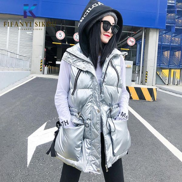2019 women sleeveless jacket winter vest hooded coat fashion print zipper cotton vest women thick warm waistcoat1, Black;white
2019 women sleeveless jacket winter vest hooded coat fashion print zipper cotton vest women thick warm waistcoat1, Black;white