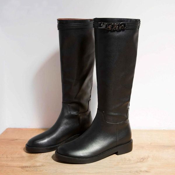 high heel shoes women's riding boots cow leather metal decoration knight boots zipper thigh high botas mujer, Black 
high heel shoes women's riding boots cow leather metal decoration knight boots zipper thigh high botas mujer, Black