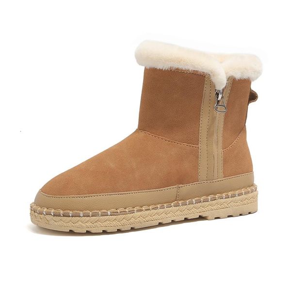 winter female boots genuine leather shoes snow platform boots women winter ladies shoes flat ankle, Black
winter female boots genuine leather shoes snow platform boots women winter ladies shoes flat ankle, Black