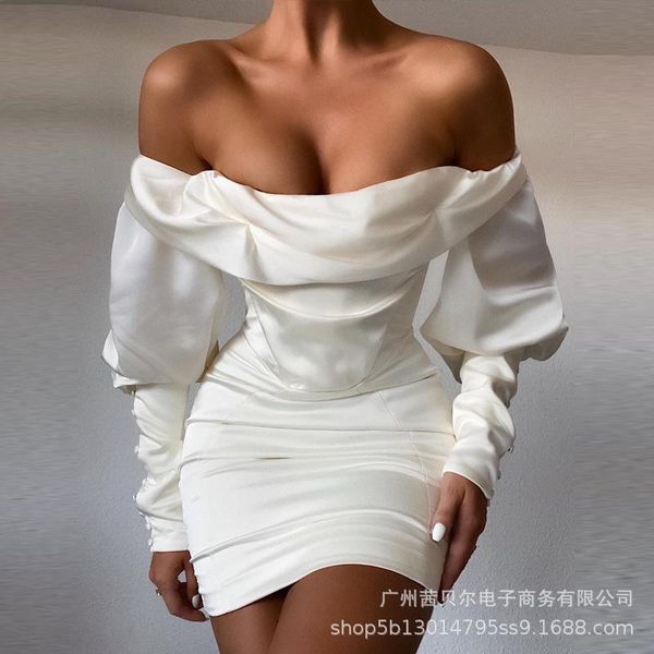 wepbel women high waist solid color white fashion mini sheath formal dress new off-shoulder party dress long sleeve, Black;gray
wepbel women high waist solid color white fashion mini sheath formal dress new off-shoulder party dress long sleeve, Black;gray