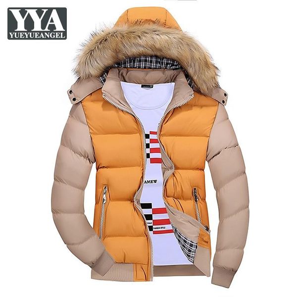 winter mens parkas fashion patchwork zipper thicken slim fit hooded overcoat outdoor streetwear warm casual cold jackets male, Black
winter mens parkas fashion patchwork zipper thicken slim fit hooded overcoat outdoor streetwear warm casual cold jackets male, Black