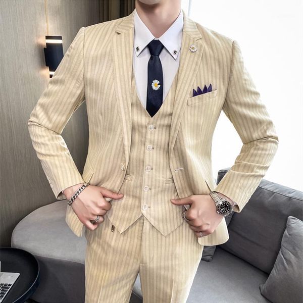 men striped suit fashion pink yellow apricot men's wedding suit mens stage casual suits (jacket+pants+vest) q7691, White;black
men striped suit fashion pink yellow apricot men's wedding suit mens stage casual suits (jacket+pants+vest) q7691, White;black