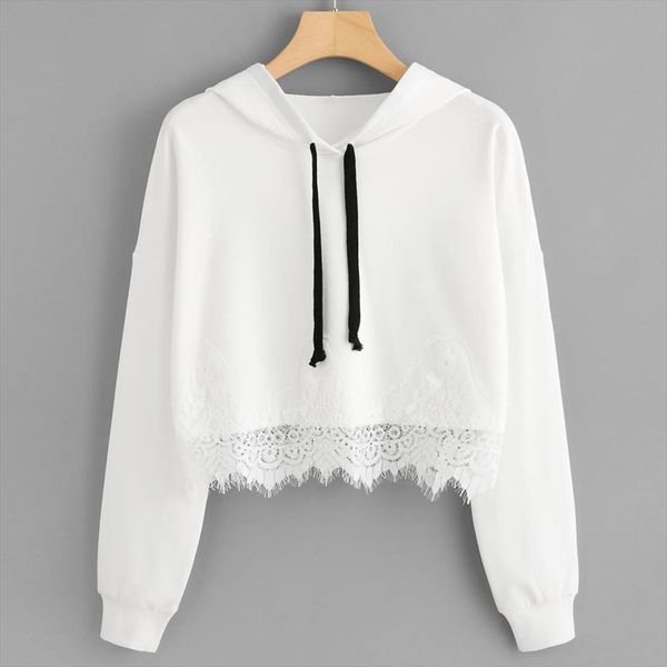 women sweatshirt hoodies lace long sleeve hooded autumn spring harajuku casual sweatshirt pullover jumper tracksuit moletom, Black
women sweatshirt hoodies lace long sleeve hooded autumn spring harajuku casual sweatshirt pullover jumper tracksuit moletom, Black